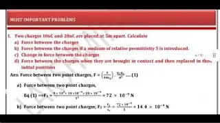2nd PU PHYSICS IMPORTANT NUMERICAL PROBLEMS 2024 -- PU 2 PHYSICS FIX PROBLEMS #2ndpuc #physics #2024