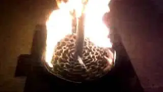 Rebel chain mic stand - experimenting with fire.