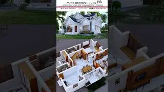 Kerala house design with 3d plan #colonial #architecture #housedesign #3ddesign #3dplan
