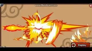 [Ninja saga] kinjutsu: Flame burst fist combo & kinjutsu:Gushing water fist