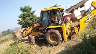 Sloping Down the Hilly Road-JCB Backhoe Loader-Happy Villagers - JCB Khudai - JCB Video 4K