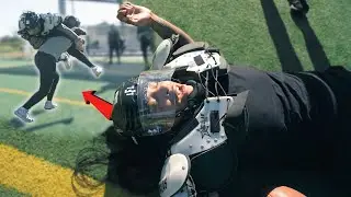 Professional Football player Tackle vs Amateur...