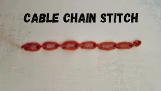 How to do cable chain stitch | Embroidery basics | step by step tutorials | DIY affinity