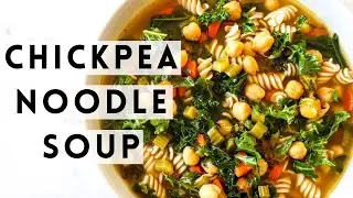 HEALTHY VEGAN CHICKPEA NOODLE SOUP | High Protein Weight Loss Meal