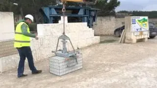 Pose gabion100x50x50
