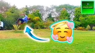 Standing Side Flip 😍💙 tricking | flips | gymnastics | parkour | stunts | freerunning | tumbling