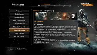 The Division 1.7 Update: Global Events Patch Notes & Changes (PS4 Pro)