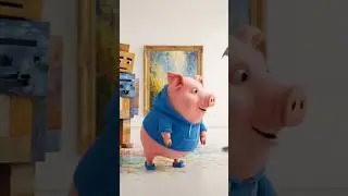 Pink Pig and Magic Painting #shorts #pig #pigs #piganimation #pigadventure