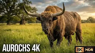 Daily Life of Aurochs in 4K 🦬 | Ancient Wild Cattle Grazing & Roaming | 20 Minutes Wildlife Video