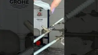 installation of a wall hung toilet system  #diy