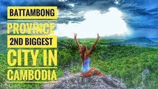 Battambong city at Phnom Sampeau mountain