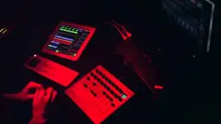 Ctrls playing live techno in Distillery in Leipzig using telePort with iPad Control