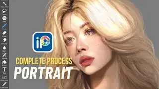 Complete Art Process & Commentary | Realistic Portrait on Ibispaint X
