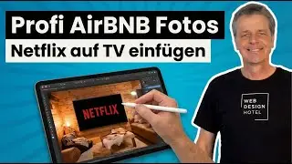 Improve Airbnb photos: Place the Netflix logo on your TV &ndash; More clicks with Affinity (free!)