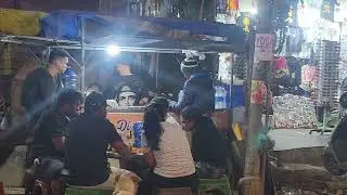 Street food and shops Palolem beach road goa india
