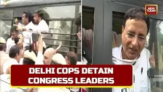 National Herald Case: Police Detains Randeep Surjewala, Congress Workers For Jumping Barricades