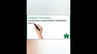 Unadjusted Trial balance | Definition | Meaning | #shortvideo