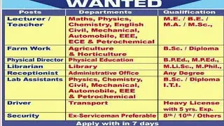 Assistant Professor vacancy | No NET | More vacancy.