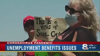 Unemployed Floridians protest over failure of state to process claims