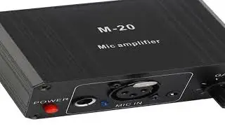Microphone Preamp High Gain 48V Phantom Power XLR Output Mic Preamplifier for Dynamic and