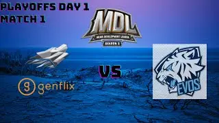 Gameplay Berbeda Evos !!! Evos Esport VS Genflix Aerowolf Match 1MDL PLAYOFFS DAY 1 |Evos vs Genflix