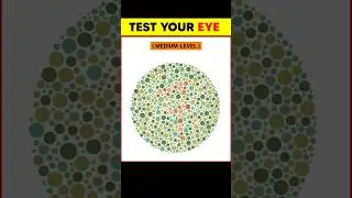 Test Your Eyes Health ➡️ 1 || Colour Blindness Test #eyetest #braintest #ytshort