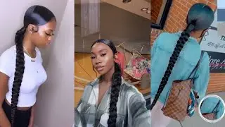 SLAYED BRAIDED PONYTAIL COMPILATION. 😍