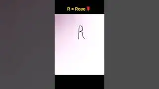 R = Rose 🌹| गुलाब कैसे बनाये | How To Draw Rose #shorts #ytshorts #drawing #rose