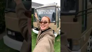 Motorhome paint job 🎨 Using a roller, not a spray! #CamperRenovation #VanLifeBuild #Motorhome