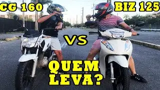 BIZ 125 VS CG 160 - O GRANDE RACHA