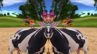 They rode on the cow with bartolito 
