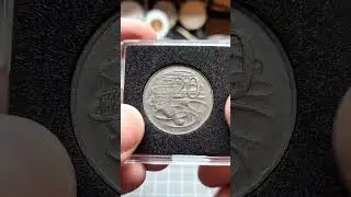1966 Wavy Baseline 20 Cent Coin