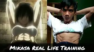 Mikasa Abs Work out Real LIfe (AOT)