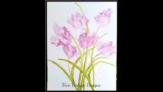 #165 Loose alcohol ink tulips