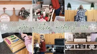 WINTER KITCHEN REFRESH 2024 | UNDECORATE WITH ME, WINTER DECOR IDEAS & @KitchenStamp  ORGANIZATION