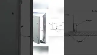 RAL Recessed Mill Aluminum Access Door with Drywall Insert with Hidden Flange Frame
