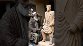 The Great Imran Khan Sculpture ❤️ #imrankhan #ai #art #sculpture #woodenarts #pakistan #india #uk