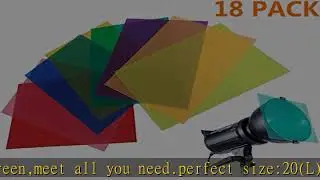 Best Starloop 18 Pack Light Gels Colored Overlays Transparency Color Film Plastic Sheets Correction