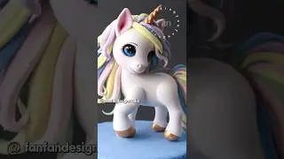 how to make  cute unicorn doll figure with fondant or air dry soft foam clay craft art tutorial