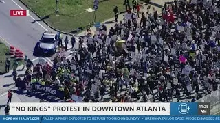Start of 'No Kings' protest march in Atlanta