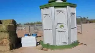 CabanaCan Solar, Energy Efficient Portable Toilet & Sink Gazebo Unit