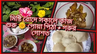 Winter Morning Routine | Beef Curry, Pumpkin Fry & Poya Pitha | Mom Life Sadia