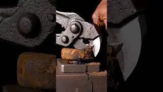 Thick Rusted Mounting Ear 🤯 Slowly Cut in Half With Pure Industrial ASMR