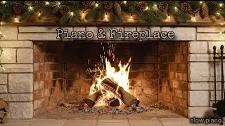 Relaxing Piano with Fireplace Sounds 🔥 Deep Sleep, Focus, Reading & Calm 🌙 