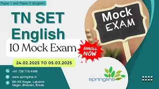 TN SET - English | 10 Mock Exam | Paper 1 + Paper 2 | 1500 Mcqs | Don't miss it | Standard Questions