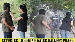 News Reporter Throwing Water Balloons Prank  on Girls | @Muhammadbinamjad007