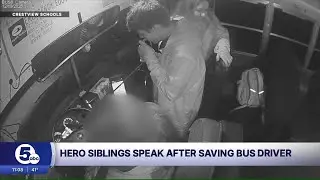 Hero siblings speak out after saving bus driver in distress