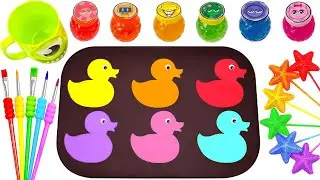 Oddly Satisfying Video | How to Make Rainbow Duck Slime Mixing Crushing Paint & Sprunki Cutting ASMR
