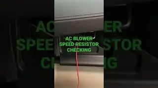 Using multimeter for resistance checking in the blower resistor terminal.