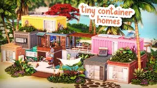 Tiny Container Homes 🌴 || The Sims 4 Speed Build